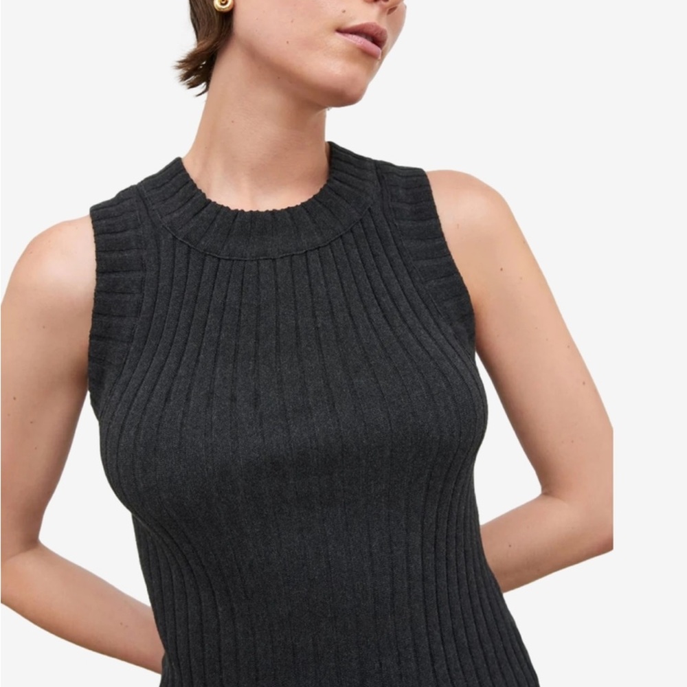 KOWTOW Charcoal Ribbed Singlet